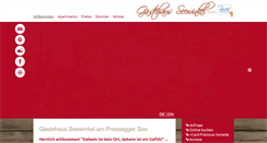 Desktop Screenshot of gaestehaus-seewinkel.at